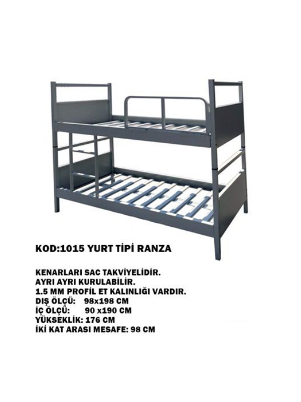 Şantiye Ranzası | Yurt Tipi 1015
